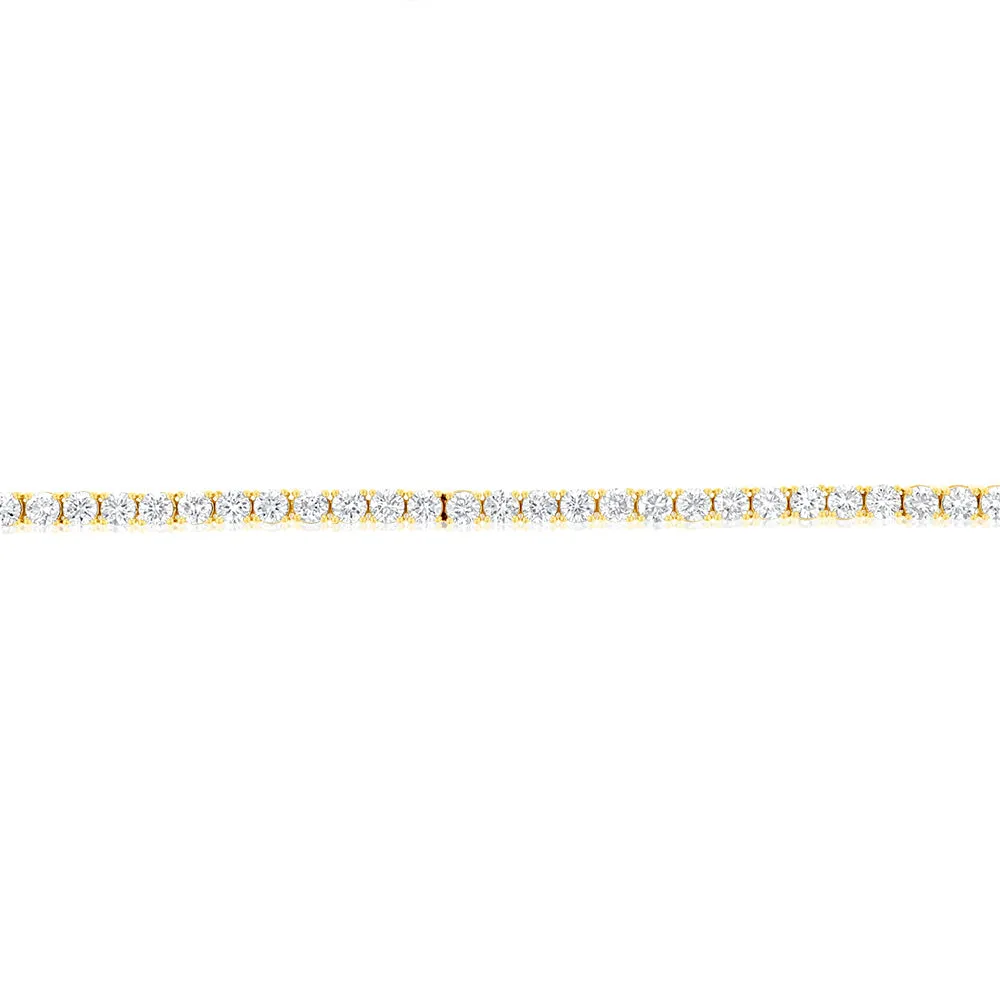 Luminesce Lab Grown 4 Carat Diamond Tennis Bracelet in 9ct Yellow Gold Shiels