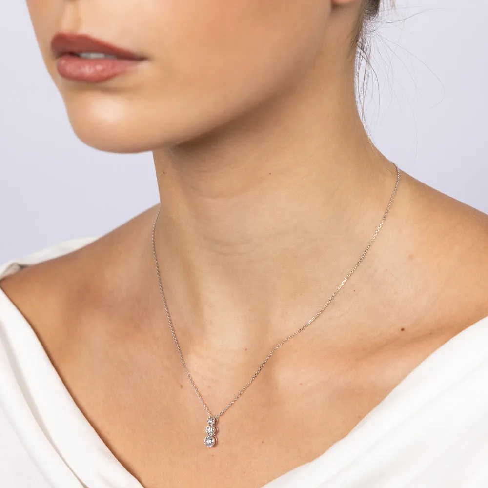 Luminesce Lab Grown 9ct White Gold 0.95 Carat Diamond Pendant Shiels
