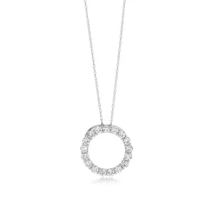 Luminesce Lab Grown 9ct White Gold 3/4 Carat Diamond Circe Pendant on 45cm Chain Shiels