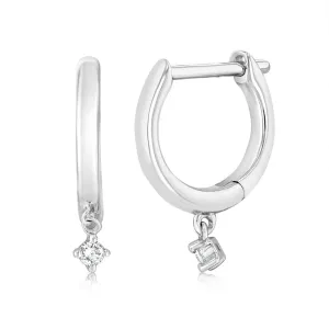 Luminesce Lab Grown 9ct White Gold Earrings in 2 Diamonds Shiels
