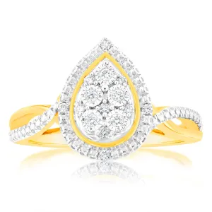Luminesce Lab Grown 9ct Yellow Gold 1/10 Carat Diamond Ring Shiels