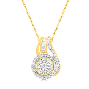 Luminesce Lab Grown 9ct Yellow Gold 1/2 Carat Diamond Pendant Shiels