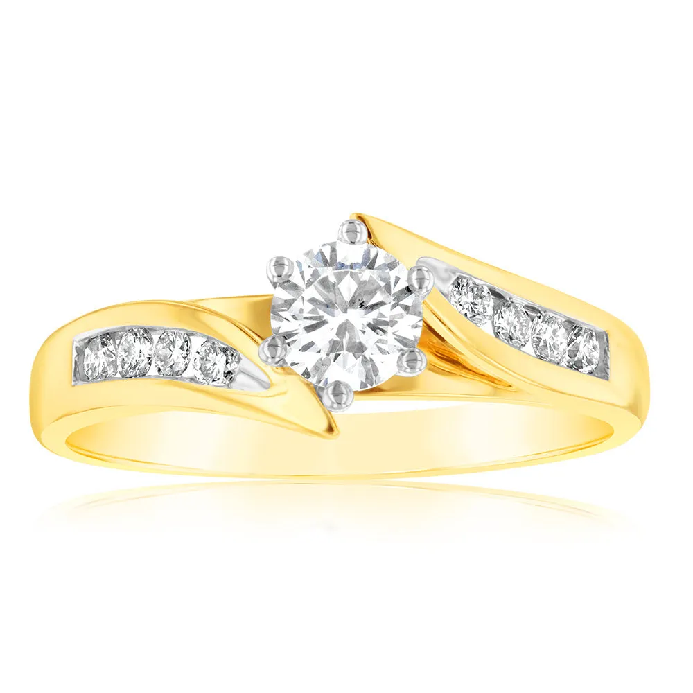 Luminesce Lab Grown 9ct Yellow Gold 1/2 Carat Diamond Ring Shiels