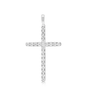 Luminesce Lab Grown Cross 1/2 Carat Diamond Pendant in 14ct White Gold Shiels