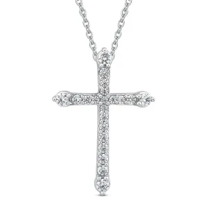Luminesce Lab Grown Diamond Cross Pendant In 10ct White Gold Shiels