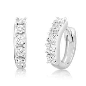 Luminesce Lab Grown Diamond Hoop Earrings in 9ct White Gold Shiels