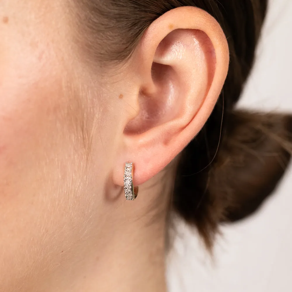 Luminesce Lab Grown Diamond Hoop Earrings in 9ct Yellow Gold Shiels