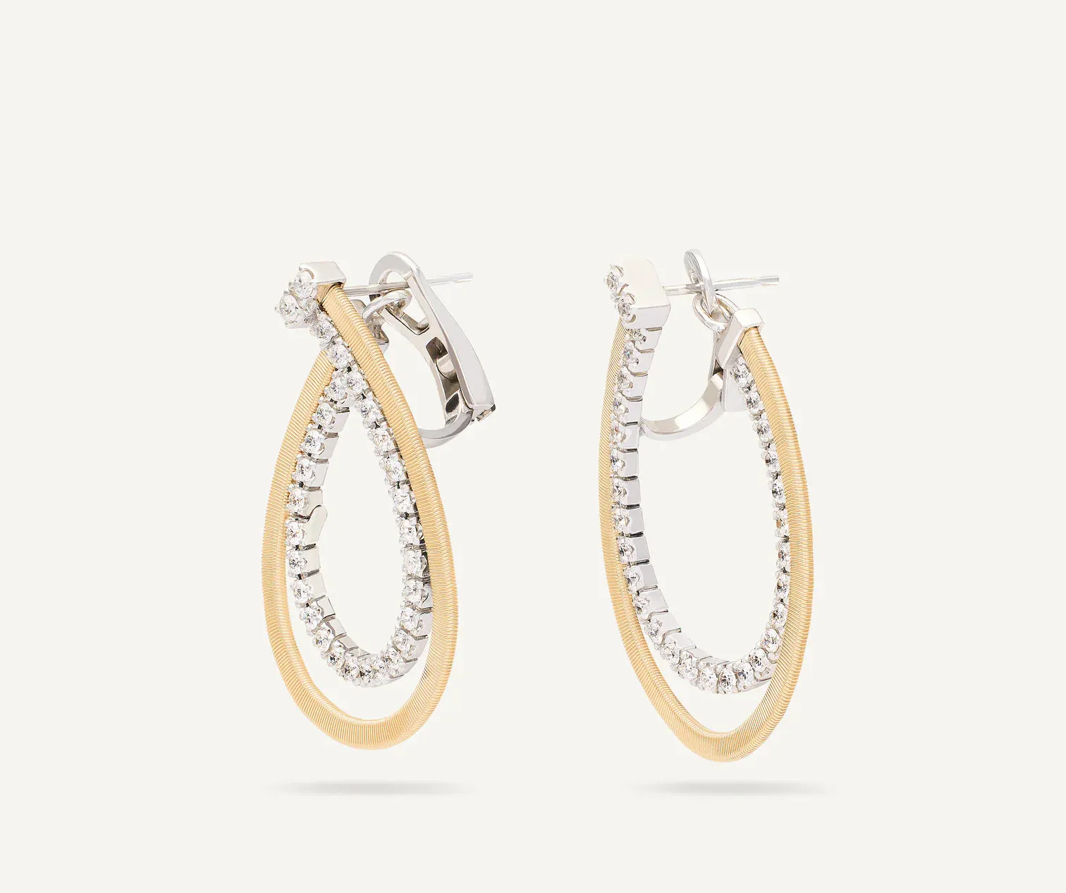 Marco Bicego Masai 18ct Yellow Gold Coil 1.27ct Diamond Earrings