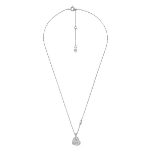 Michael Kors Sterling Silver Pave Heart Pendant On Chain Shiels