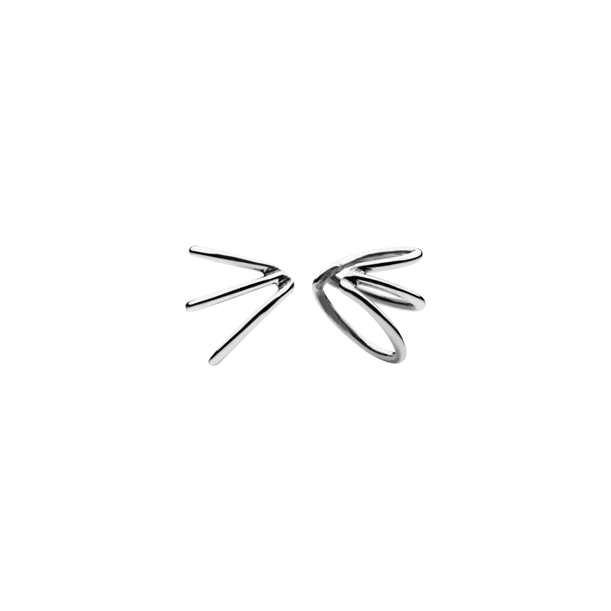 Mini Spine Ear Cuffs Silver