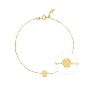 Modern Words Fine Happy 18K Gold Bracelet