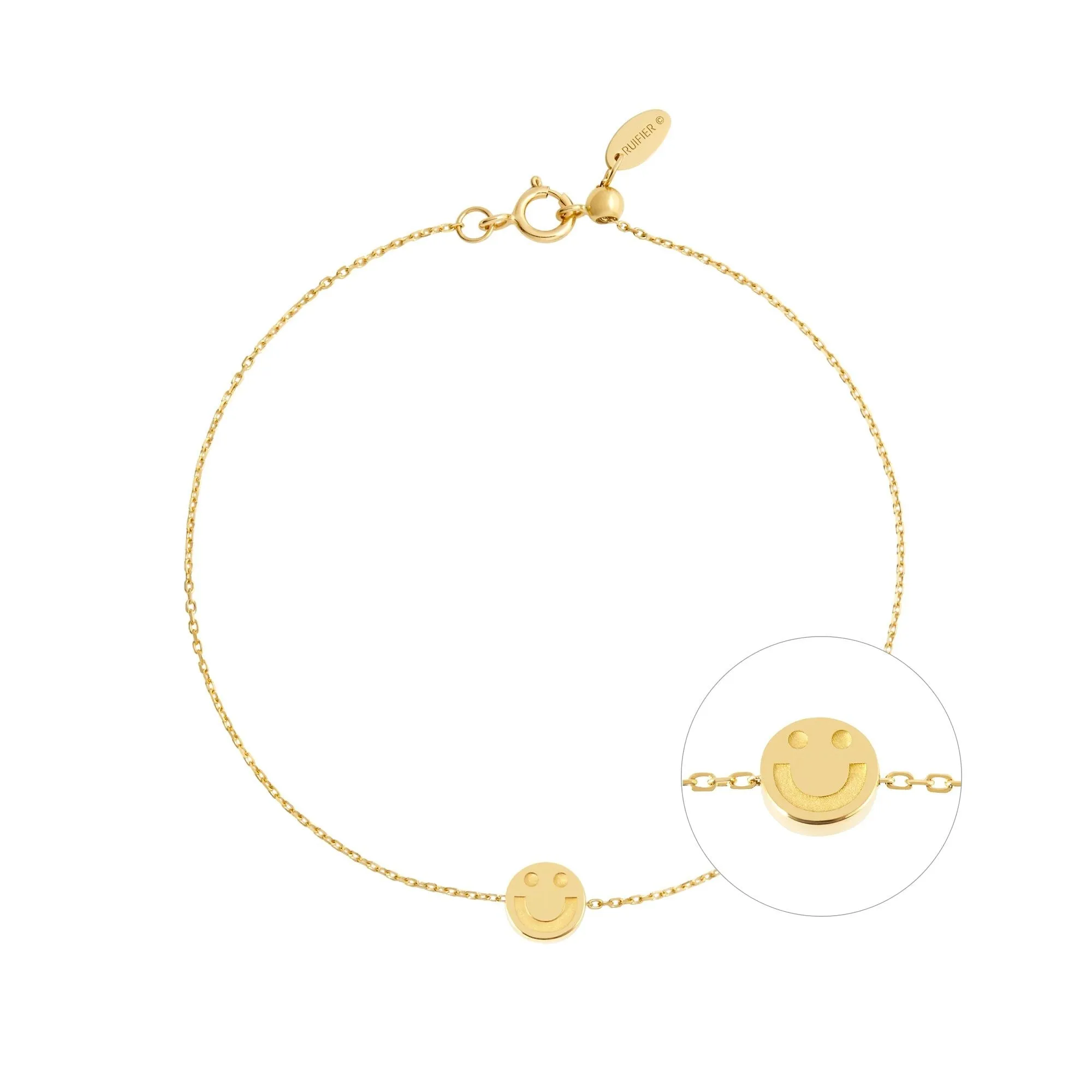 Modern Words Fine Happy 18K Gold Bracelet