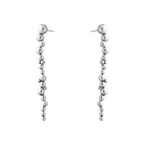 Moonlight Grapes Silver Long Earrings