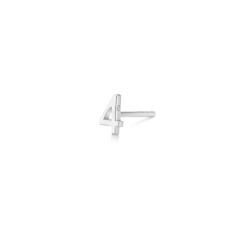 My 4 18K Whitegold Stud w. Diamond