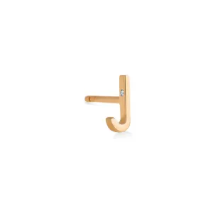 My J 18K Gold Stud w. Diamond