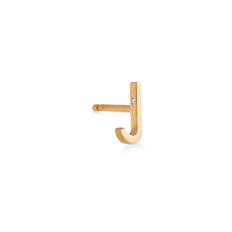 My J 18K Gold Stud w. Diamond