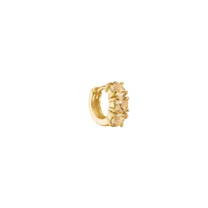 Olalla mini 18K Gold Plated Hoop w. Quartz