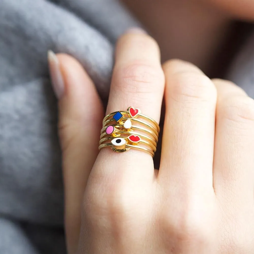 Orbit Infinity Iris Gold Plated Ring