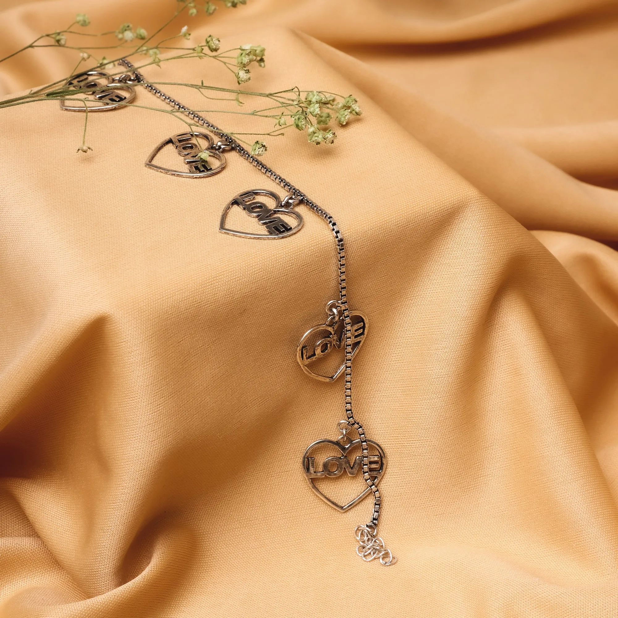 Oxidised Silver Love Bracelet Giva