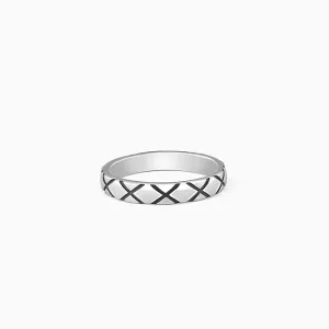 Oxidised Silver Rider Edge Ring For Him Giva