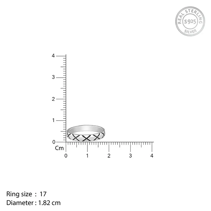 Oxidised Silver Rider Edge Ring For Him Giva