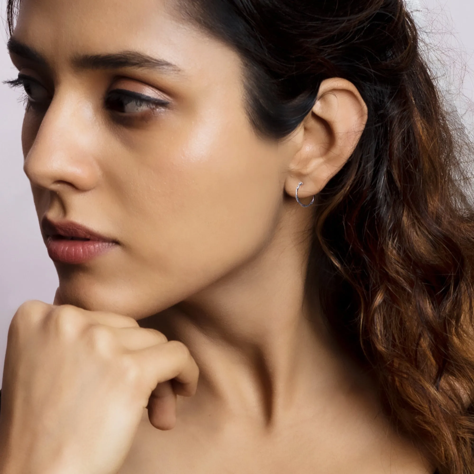 Oxidised Vintage Hoops Giva
