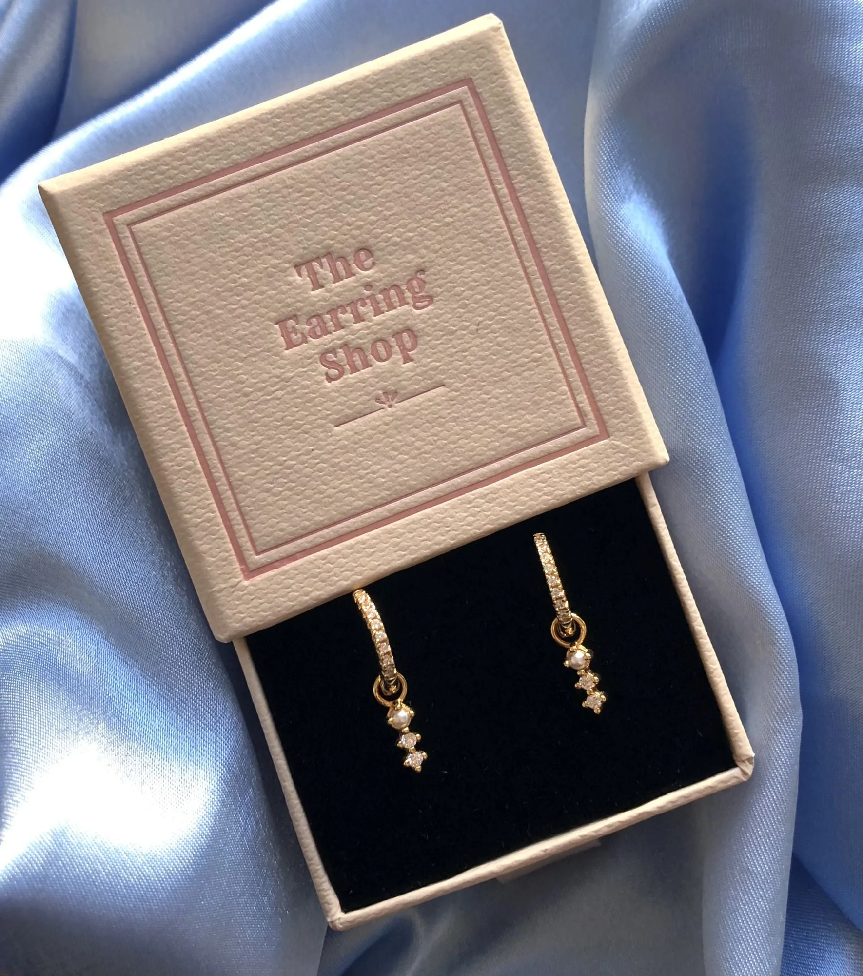 Petite 18K Gold Plated Stud w. White Zirconia