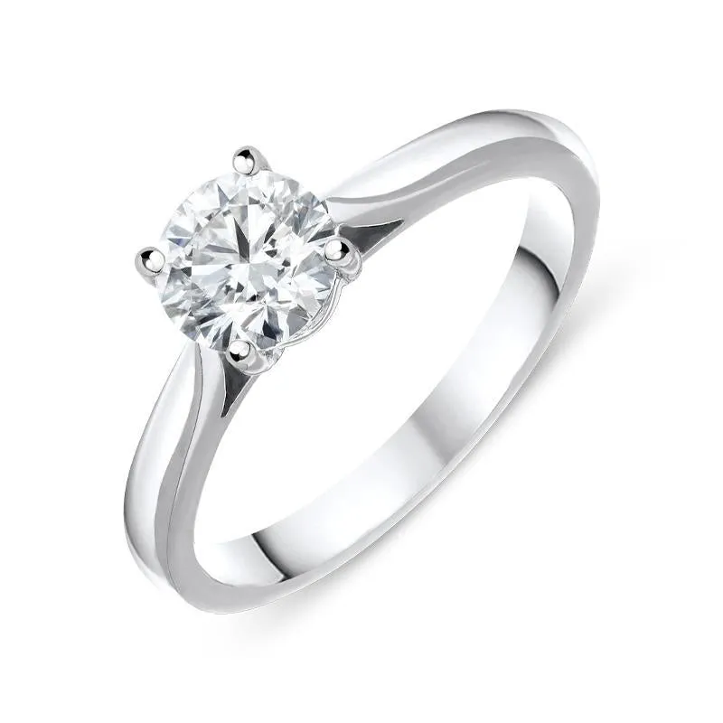 Platinum 0.80ct Diamond Brilliant Cut Solitaire Ring