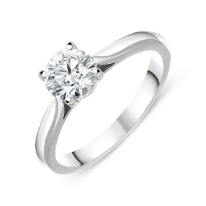 Platinum 0.80ct Diamond Brilliant Cut Solitaire Ring