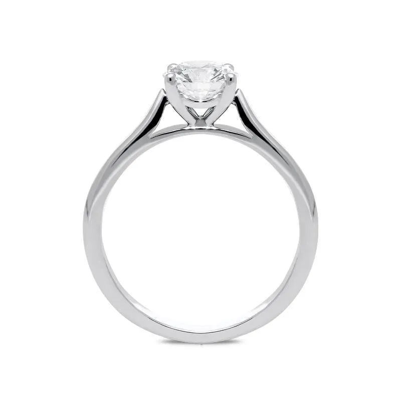 Platinum 0.80ct Diamond Brilliant Cut Solitaire Ring
