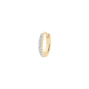 Rainbow 6 14K Gold Huggie w. Lab-Grown Diamonds