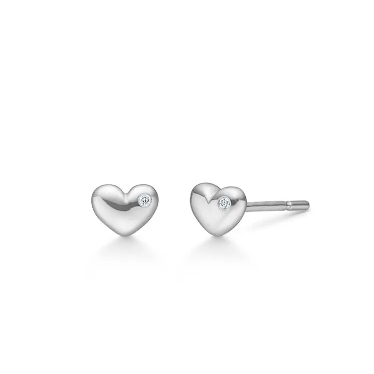 Rock My Heart 18K Whitegold Stud w. Diamond