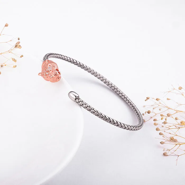 Rose Gold And Silver Gorgeous Panther Bracelet Giva