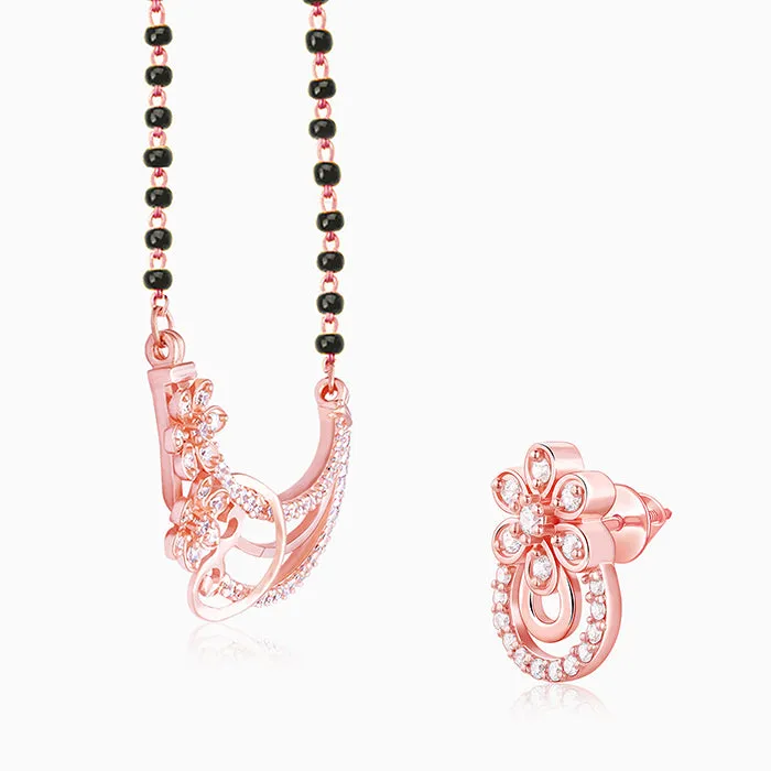 Rose Gold Binding Love Mangalsutra Set Giva