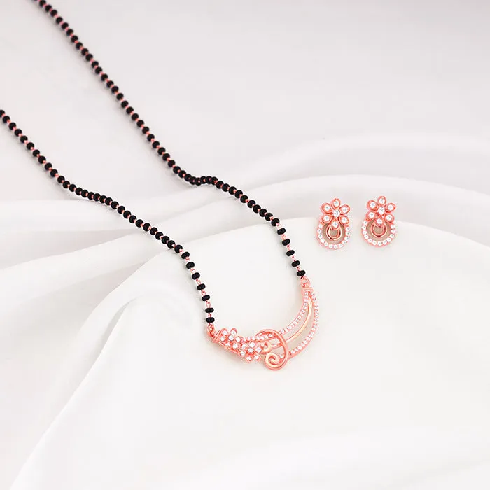 Rose Gold Binding Love Mangalsutra Set Giva