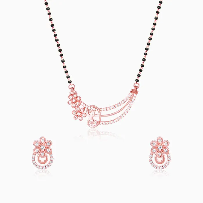 Rose Gold Binding Love Mangalsutra Set Giva
