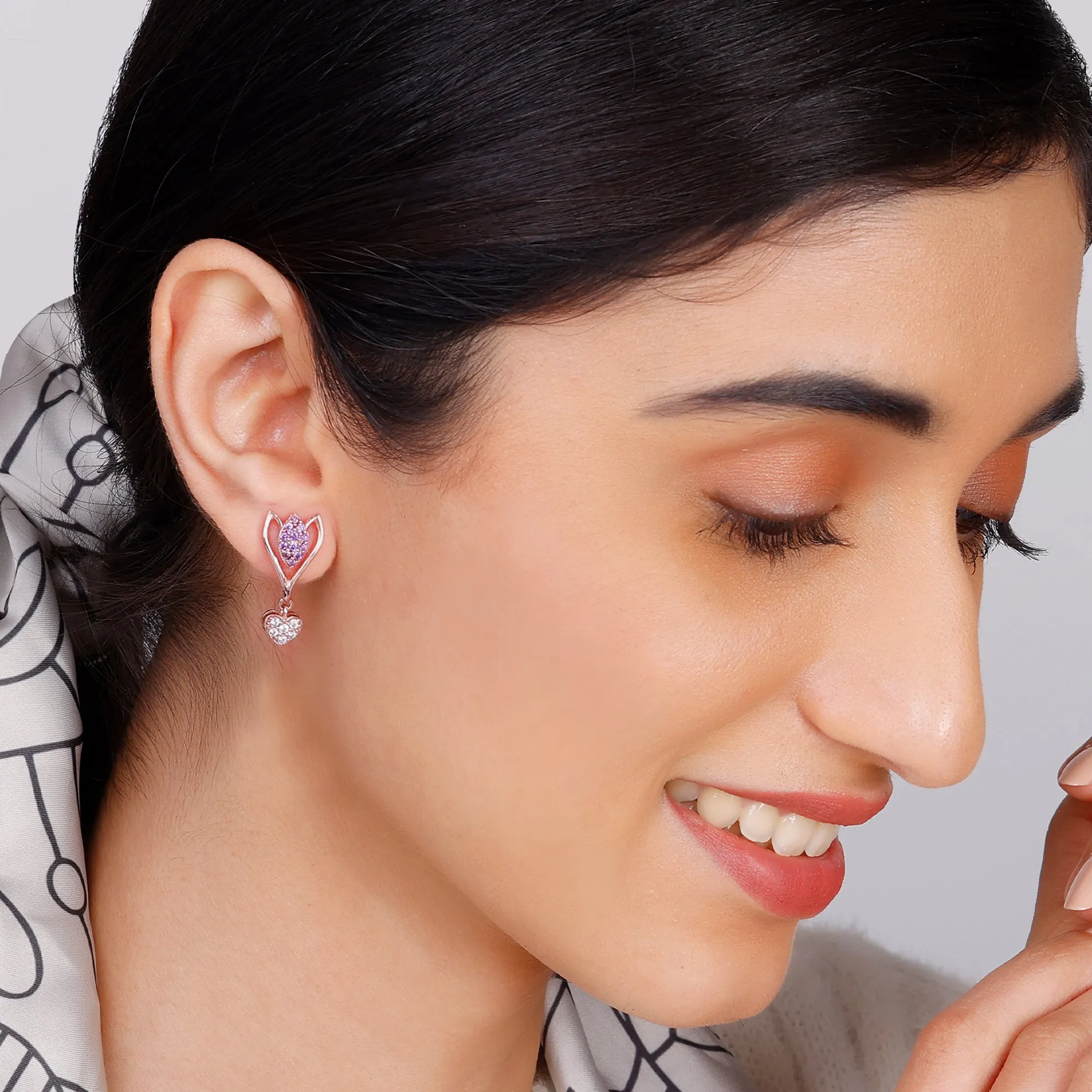 Rose Gold Blossoming Crocus Earrings Giva