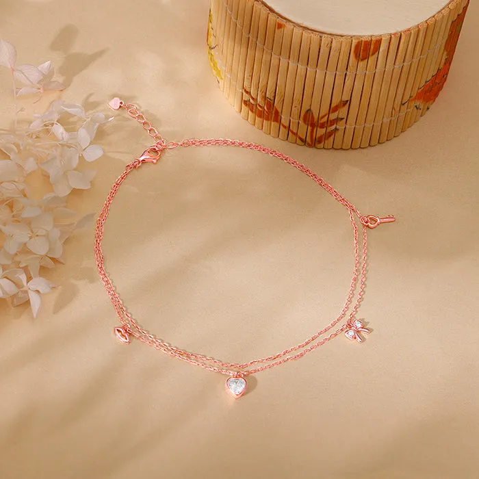 Rose Gold Charm Delight Anklet Giva