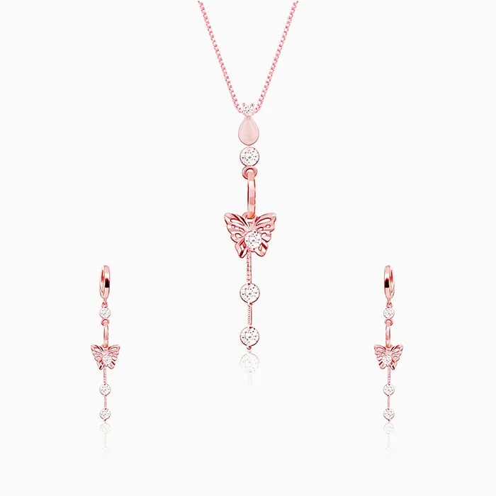 Rose Gold Charming Butterfly Set Giva