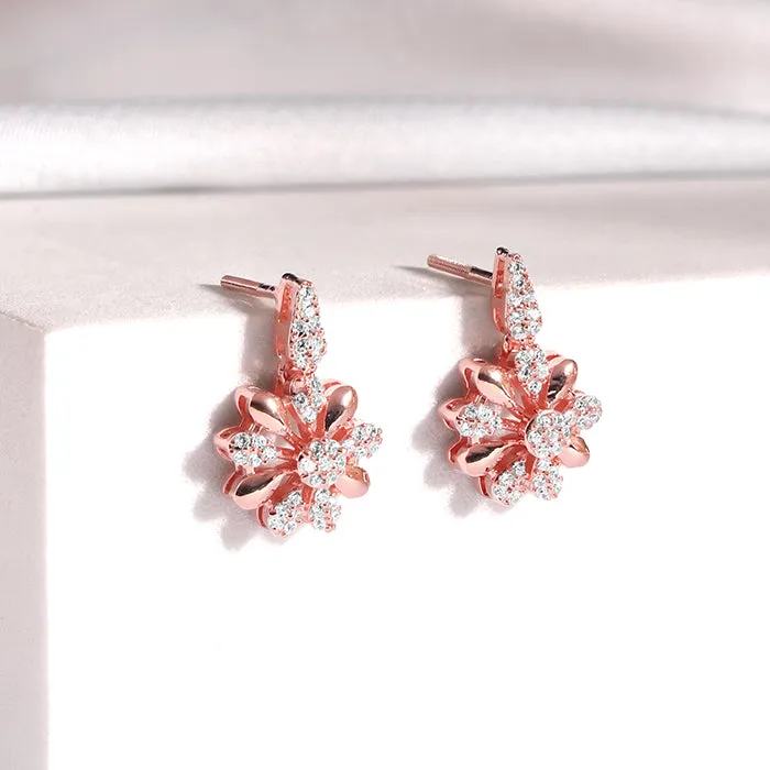 Rose Gold Chloris Dangler Earrings Giva