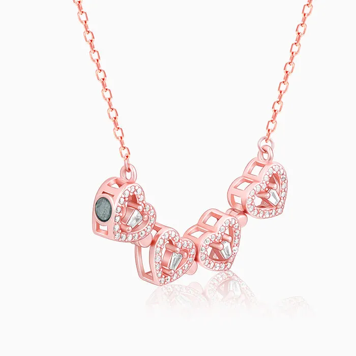 Rose Gold Clover Heart Convertible Necklace Giva