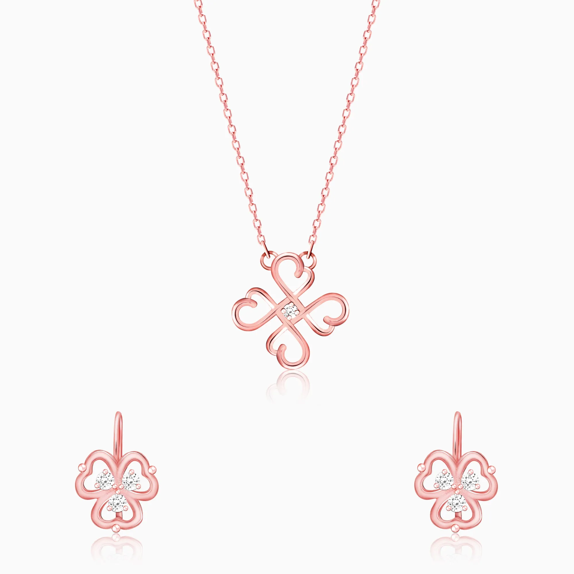 Rose Gold Clover Set Giva