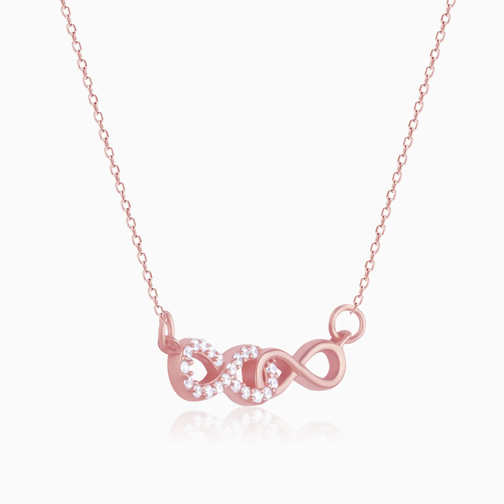 Rose Gold Double Infinity Love Necklace Giva