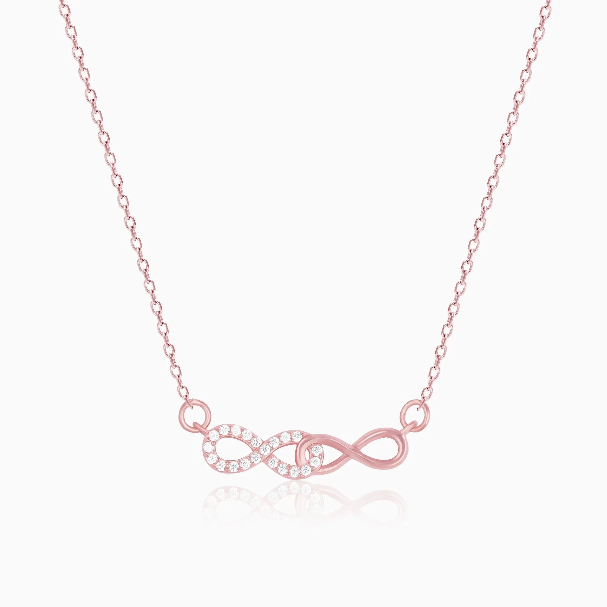 Rose Gold Double Infinity Love Necklace Giva