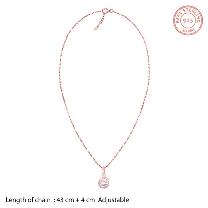 Rose Gold Drizzle Drop Pendant With Link Chain Giva