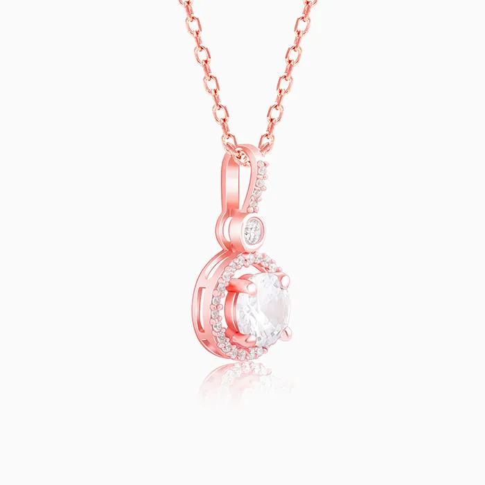 Rose Gold Drizzle Drop Pendant With Link Chain Giva