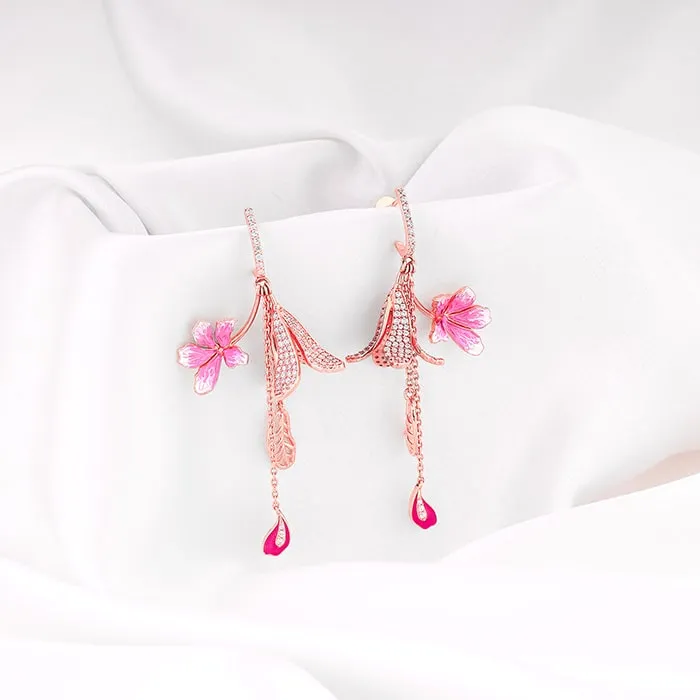 Rose Gold Ebony Whimsy Dangler Earrings Giva