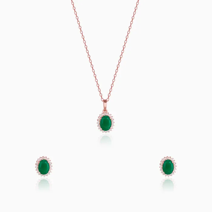 Rose Gold Evergreen Halo Set Giva