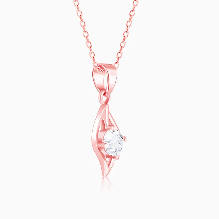 Rose Gold Falling Dew Pendant With Link Chain Giva