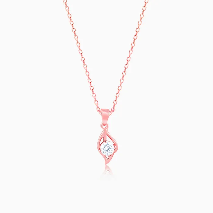 Rose Gold Falling Dew Pendant With Link Chain Giva